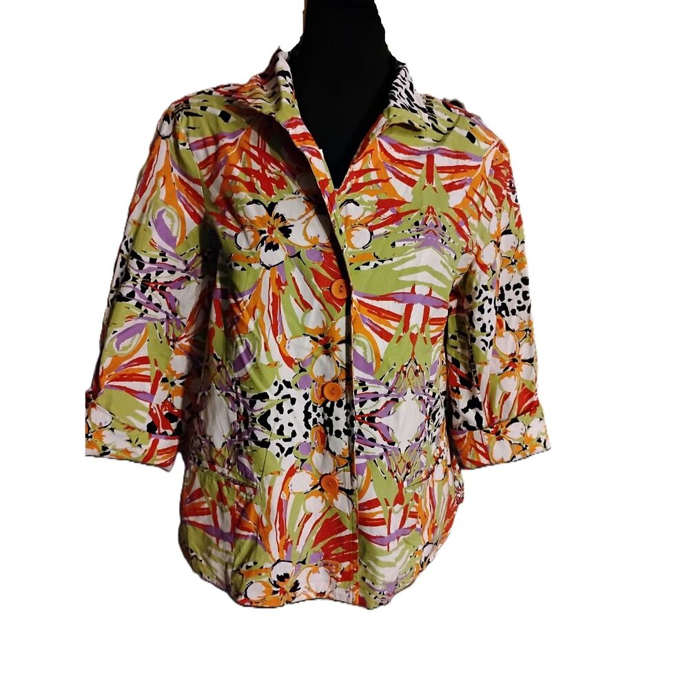 Casual Studio Women's Size Large Colorful Blazer/Pea Coat